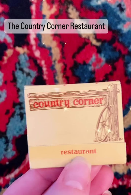 Country Corner Restaurant Matchbook ~ San Antonio, Devine, Boerne, & Seguin, Texas