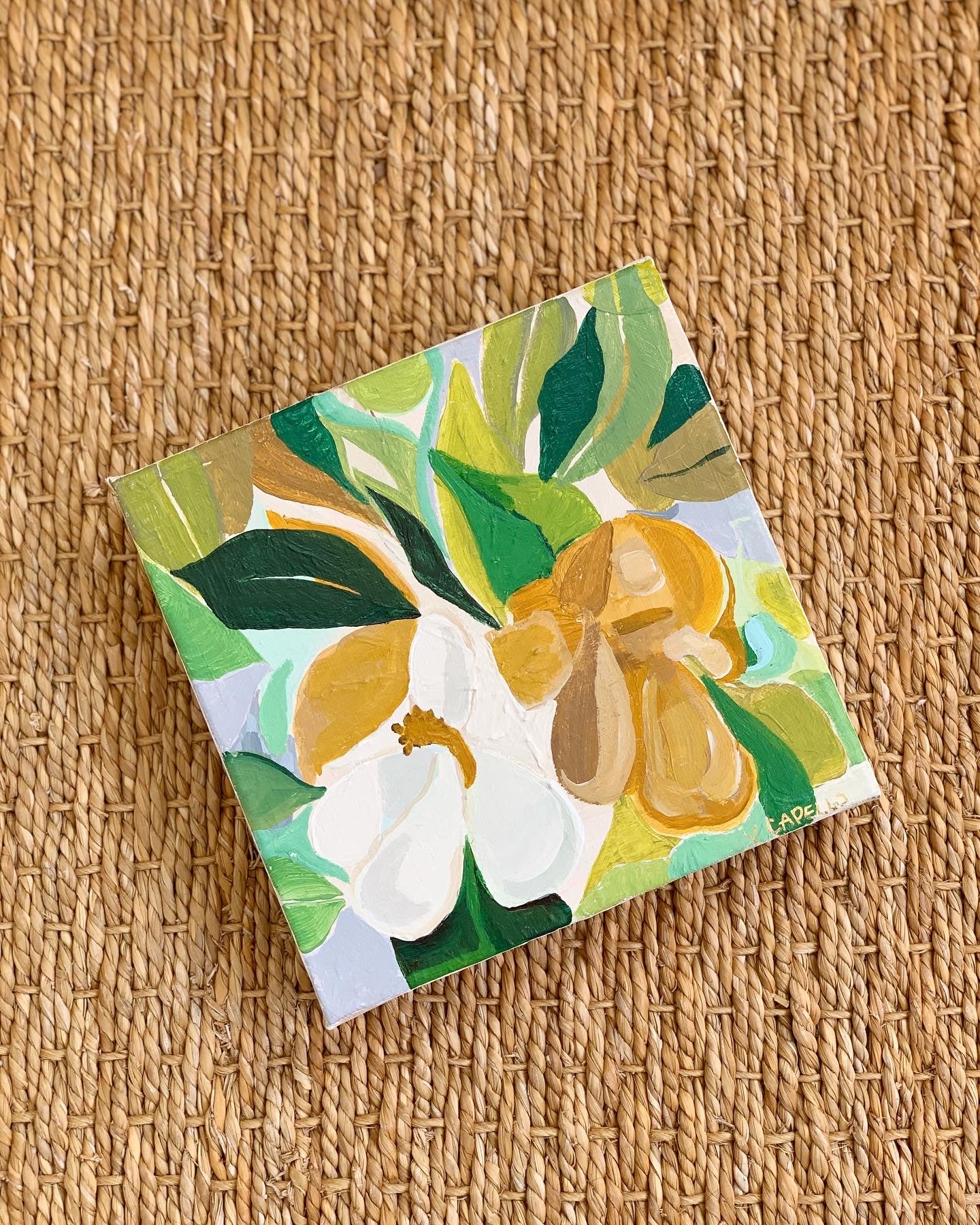 “Magnolia Acrylic Original Art, Part II” by Victoria C. Designs
