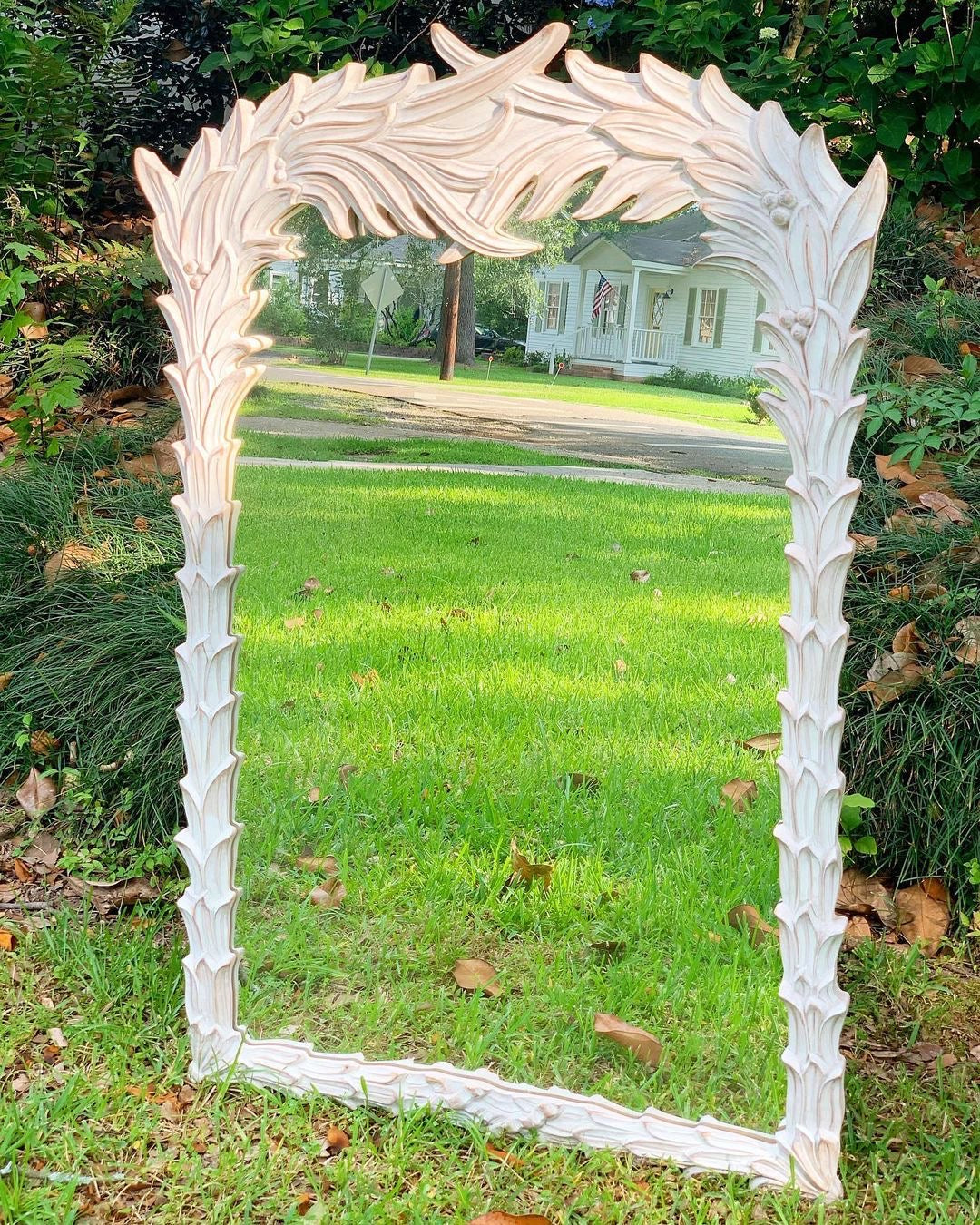 Serge Roche-Style Palm Tree Frond Mirror (1980)