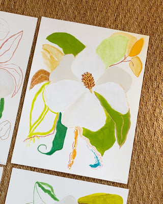 "Magnolia Mixed Media Original Art, Vol. 4" by Victoria C. Designs