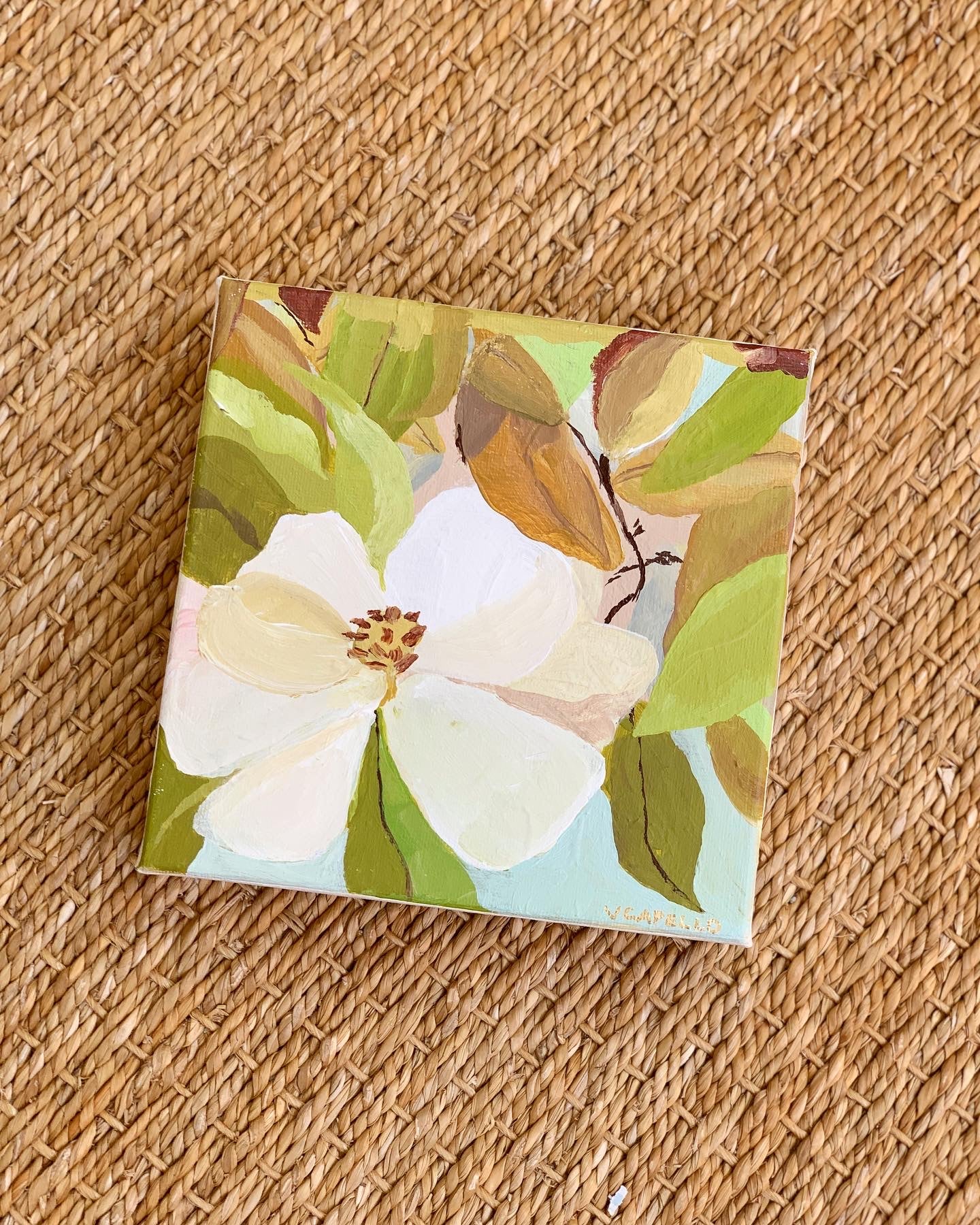 “Magnolia Acrylic Original Art, Part III” by Victoria C. Designs