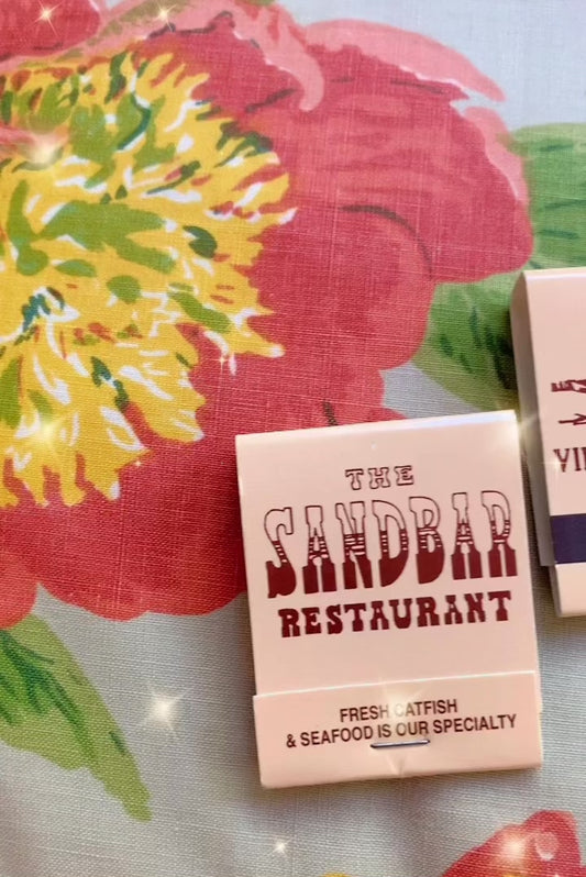 The Sandbar Restaurant Matchbook ~ Vidalia, Louisiana