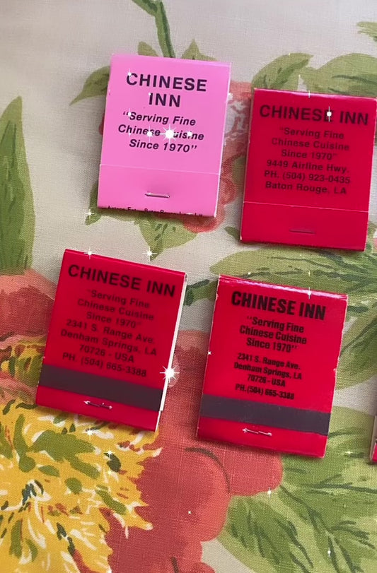 Chinese Inn Matchbook ~ Baton Rouge & Denham Springs, Louisiana