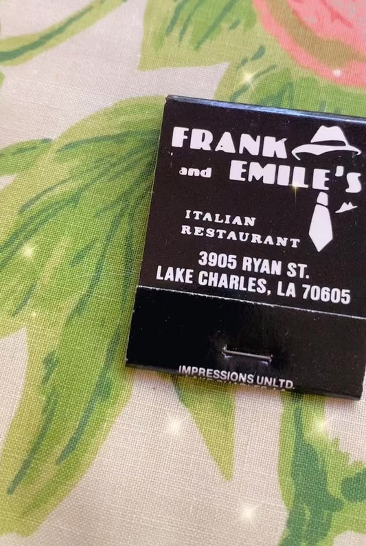 Frank & Emile's Matchbook ~ Lake Charles, Louisiana