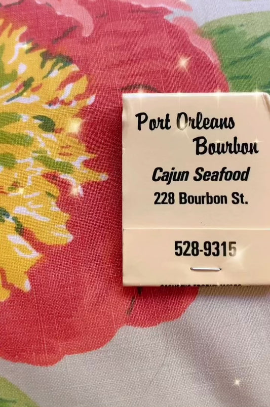 Port Orleans Bourbon Matchbook ~ New Orleans, Louisiana