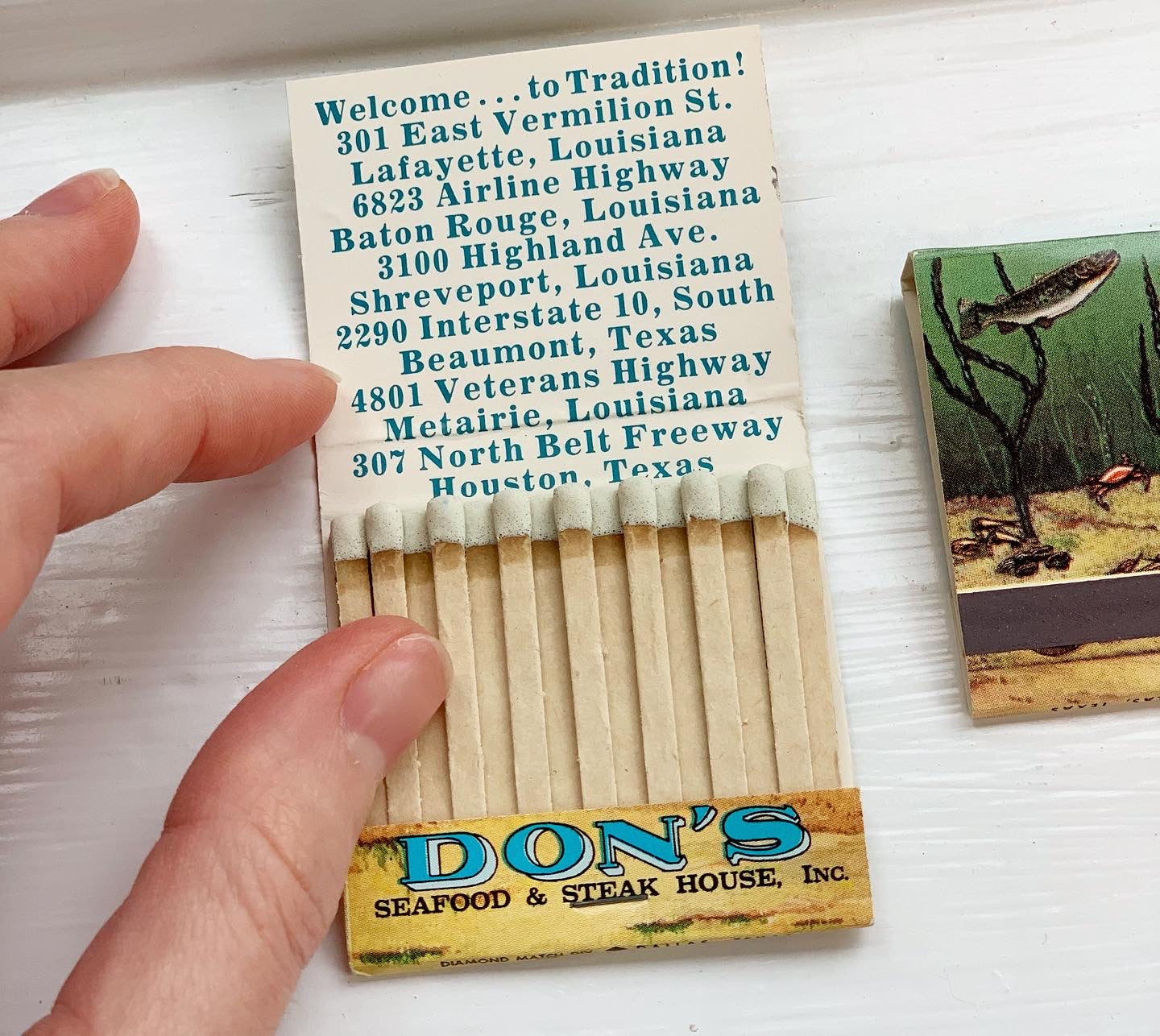 Don's Seafood Matchbooks (18 total)