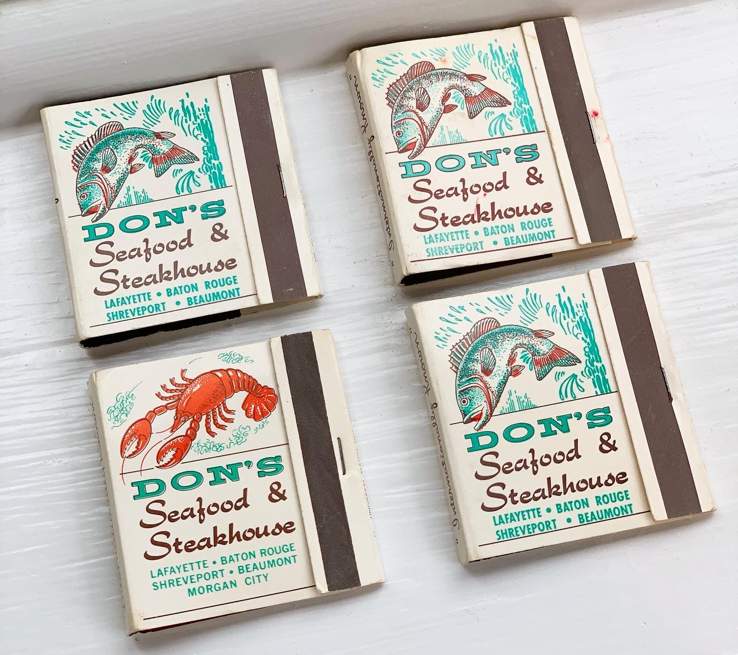 Don's Seafood Matchbooks (4 total)