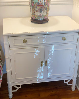 1960s Faux Bamboo Thomasville Allegro 2-Piece Chest & Bookcase