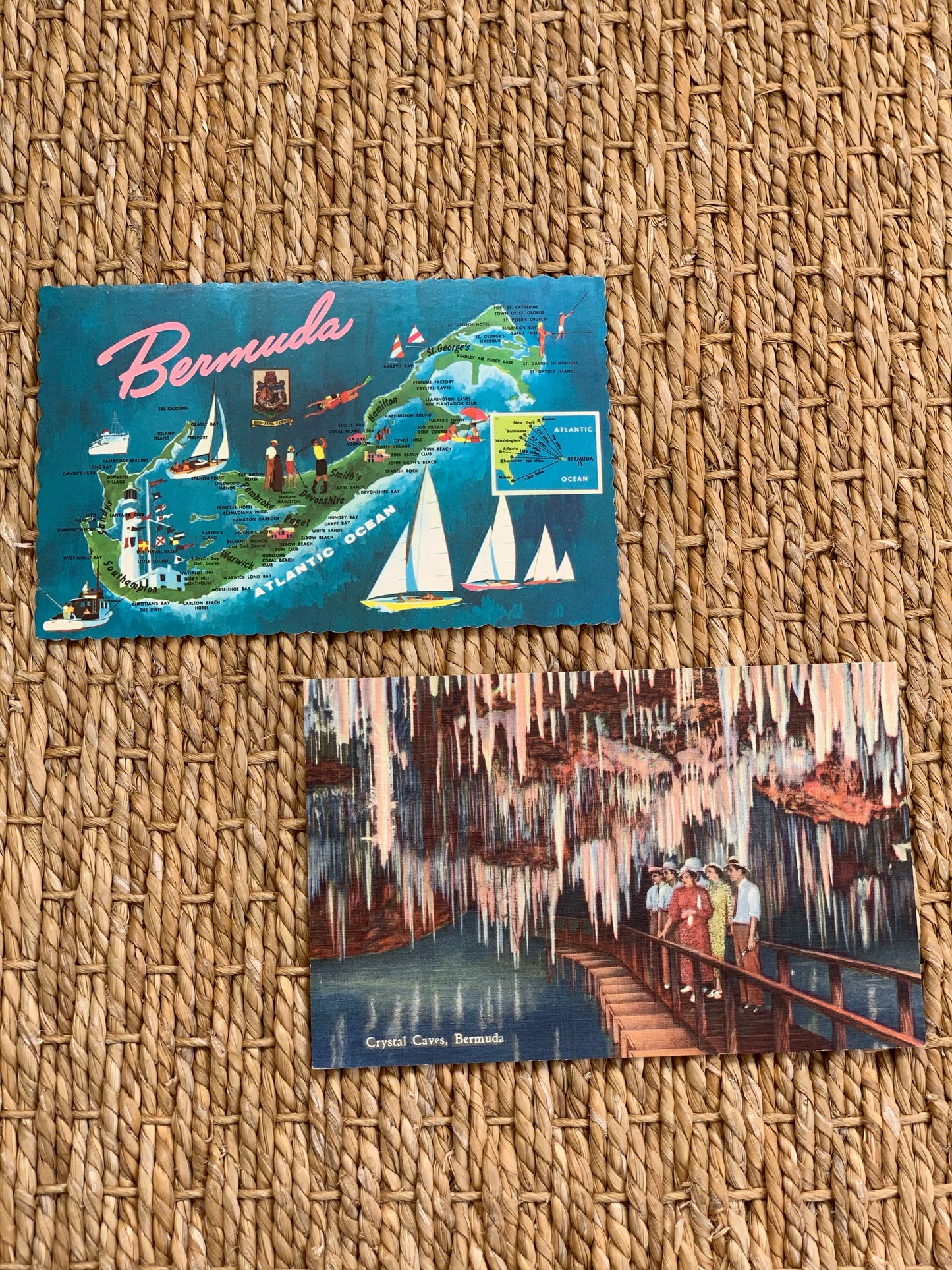 Pair of Vintage Bermuda Postcards