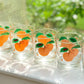 1980s Peach Fruit Juice Glasses (Set of 4)