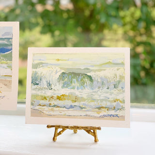 "Pair of Golden Seascapes" by Steve Mercer (Set of 2)