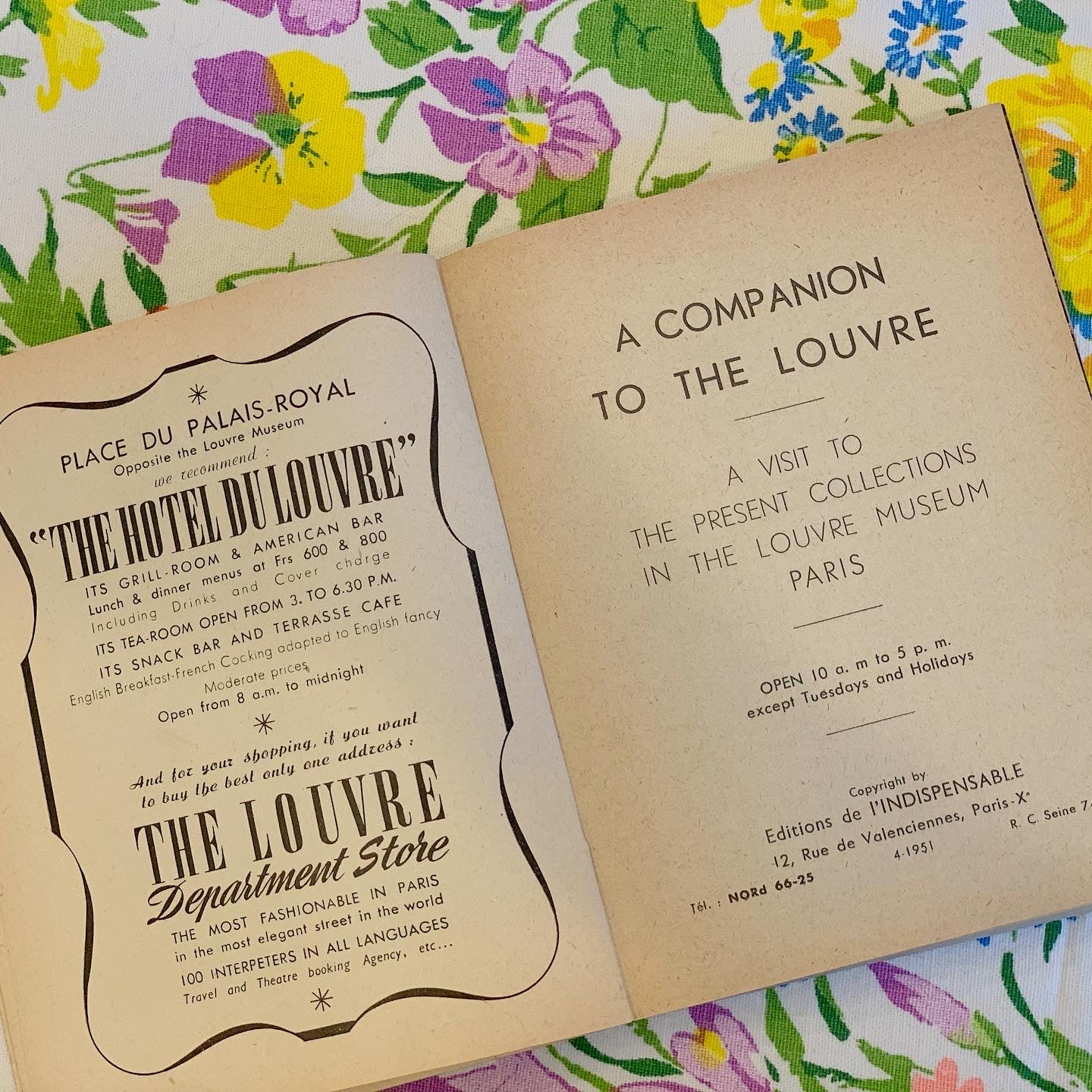 1948 Guide to The Louvre in Paris, France
