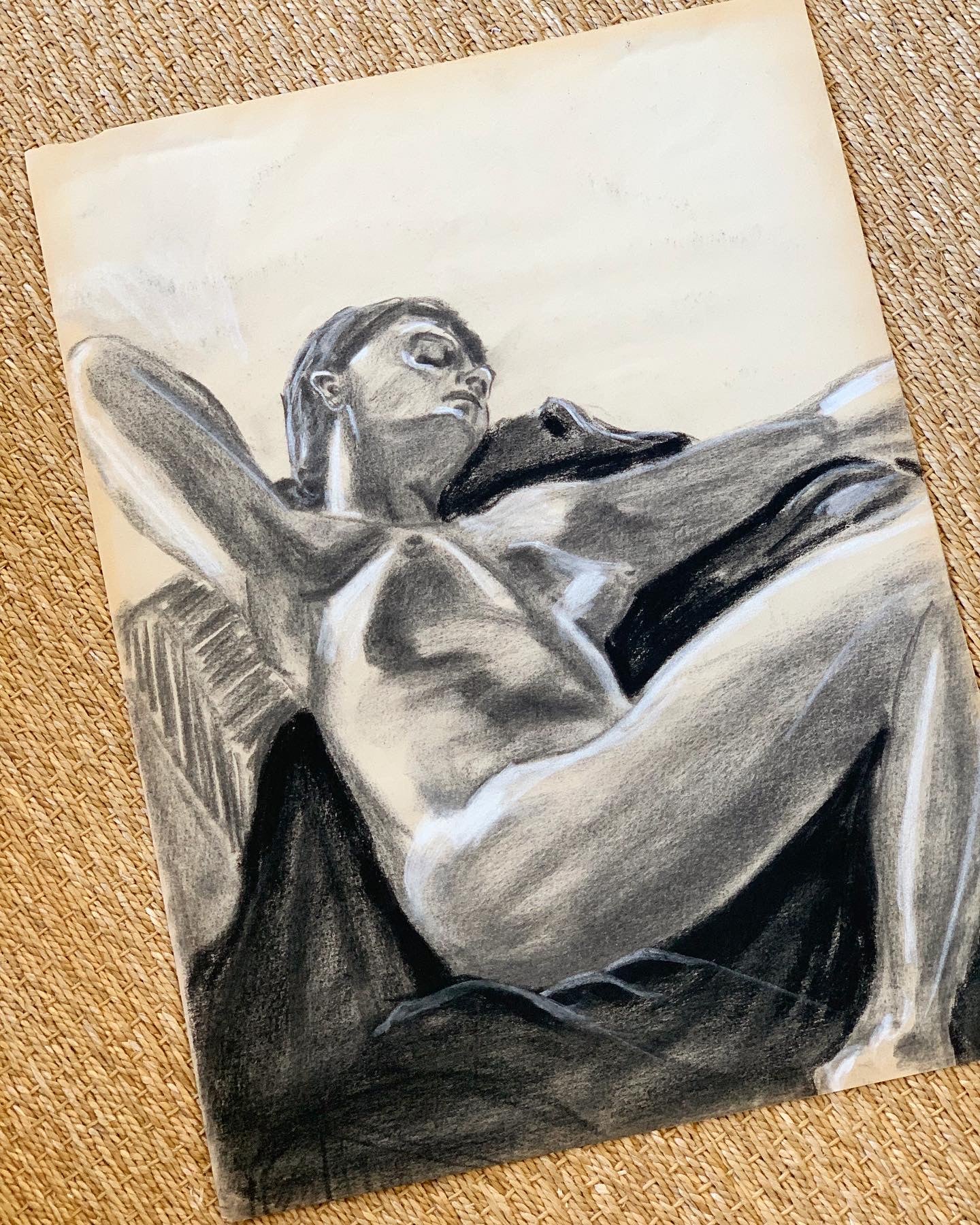 "Reclining Female Nude on Blanket #7” by Curtis