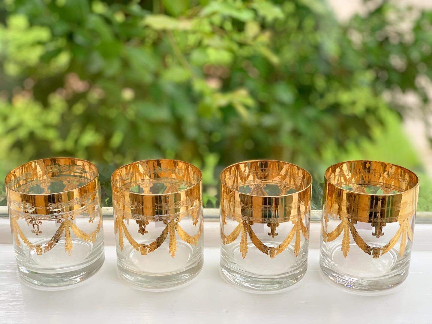 Arte Italica 24K Gold Whiskey Glasses (Set of 4)