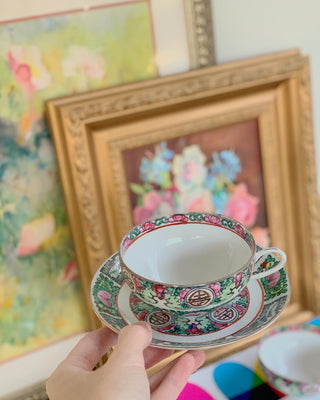 Rose Canton Cup & Saucer Set