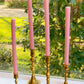 Pink Taper Candles (Set of 4)