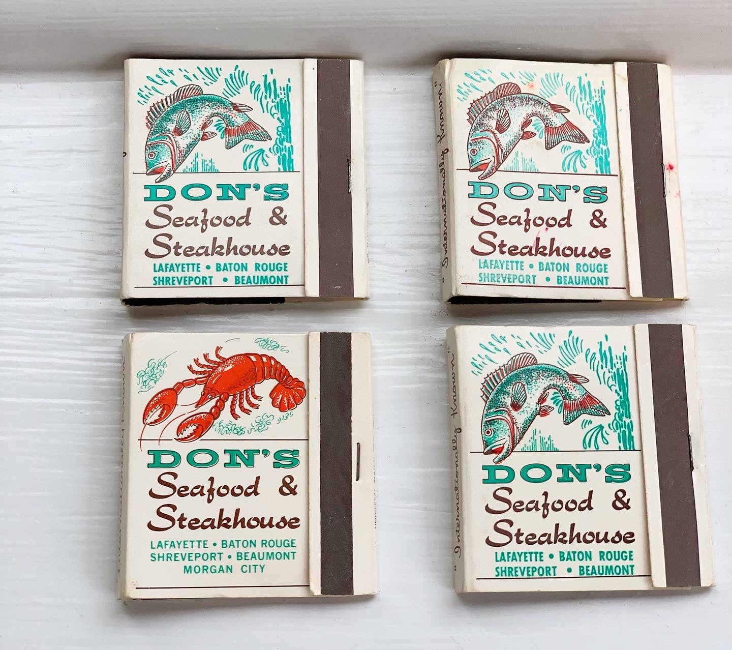 Don's Seafood Matchbooks (4 total)